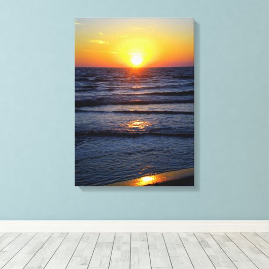 Ocean Sunset Leinwanddruck (Insitu (Holzboden))