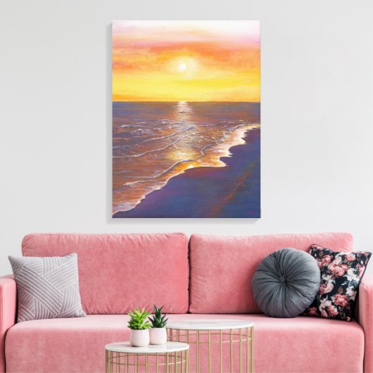 Ocean Sunset Leinwanddruck (Insitu (Wohnzimmer))