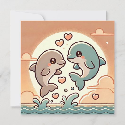 Ocean Sunset Liebe Card Feiertagskarte (Vorderseite)