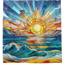 Ocean Sunset Mosaik Art