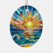 Ocean Sunset Mosaik Art Keramik Ornament (Rechts)