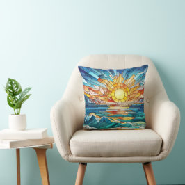 Ocean Sunset Mosaik Art Kissen