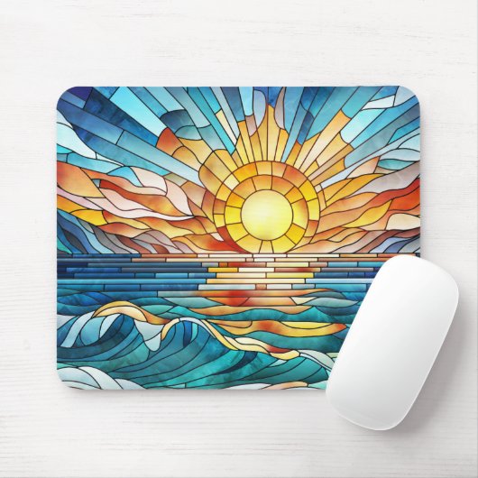 Ocean Sunset Mosaik Art Mousepad (Mit Mouse)