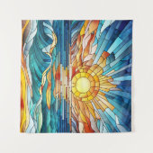 Ocean Sunset Mosaik Art Wandteppich (Vorderseite (Horizontal))