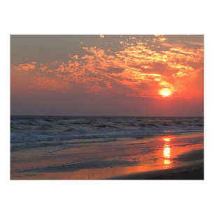 Ocean Sunset - Oak Island, NC Fotodruck