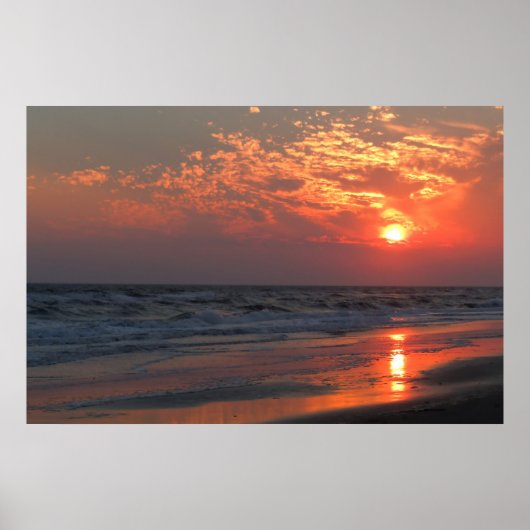 Ocean Sunset - Oak Island, NC Poster (Vorne)