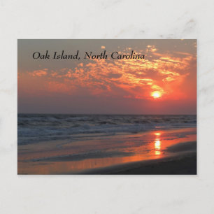 Ocean Sunset - Oak Island, NC Postkarte