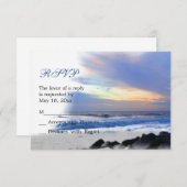 Ocean Sunset on Beach RSVP Card (Vorne/Hinten)