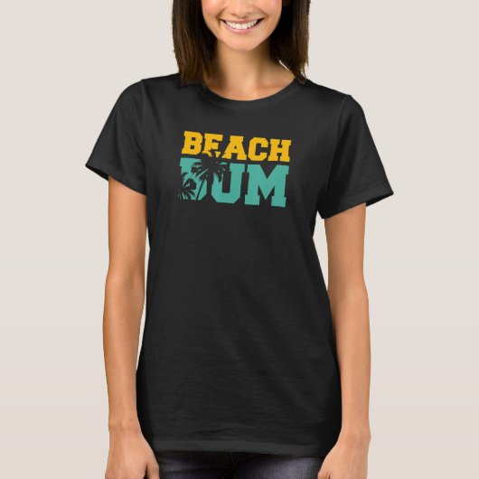 Ocean Sunset Palm Tree Sea Beach Deco Karibik V T-Shirt (Vorderseite)