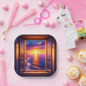 Ocean Sunset Pappteller (Party)