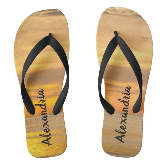 Ocean Sunset Personalisiert Badesandalen (Fußbett)