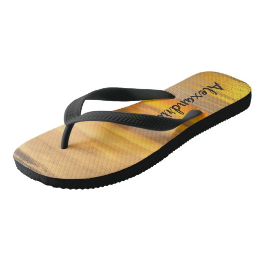 Ocean Sunset Personalisiert Badesandalen (Schrägansicht)