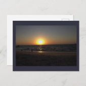 Ocean Sunset Postcard Postkarte (Vorne/Hinten)