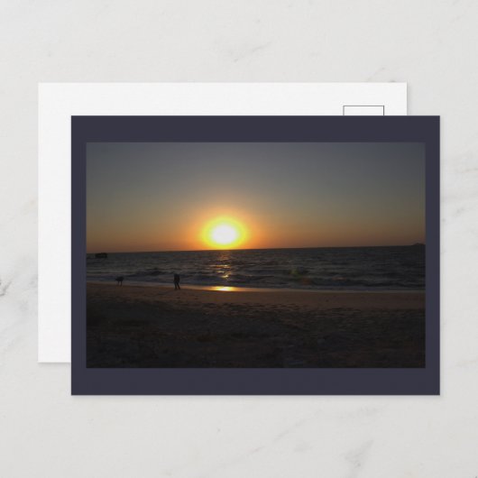 Ocean Sunset Postcard Postkarte (Vorne/Hinten)