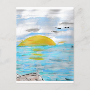 Ocean Sunset Postkarte