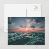 Ocean Sunset Postkarte (Vorne/Hinten)