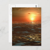 Ocean Sunset Postkarte (Vorne/Hinten)