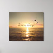 OCEAN SUNSET QUOTE LEINWANDDRUCK (Vorderseite)