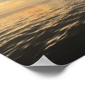 Ocean Sunset Reflection Photography -Beautiful Sea Poster (Ecke)