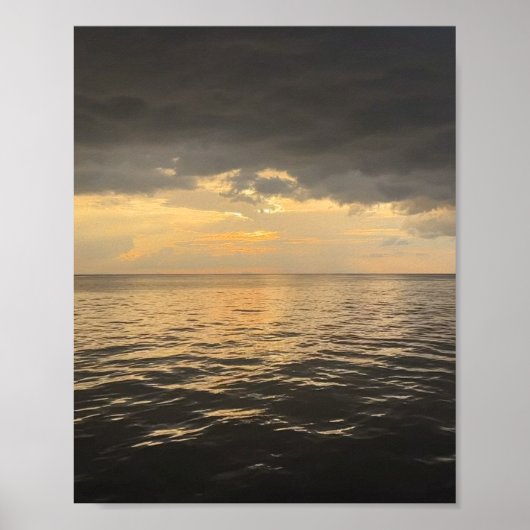 Ocean Sunset Reflection Photography -Beautiful Sea Poster (Vorne)