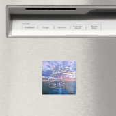 Ocean Sunset Romantic Beach Hochzeit Save the Date Magnet (In Situ (Geschirrspüler))