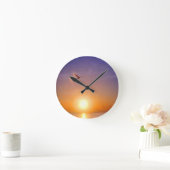 Ocean Sunset Runde Wanduhr (Zuhause)