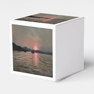 Ocean Sunset Sailboat Sunset Bozburun Marmaris Geschenkschachtel