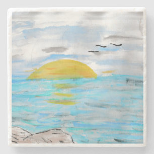 Ocean Sunset Steinuntersetzer