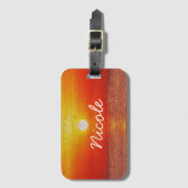 Ocean Sunset Summer Beach Waves Custom Lugga Gepäckanhänger (Vorderseite Vertikal)