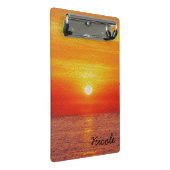 Ocean Sunset Summer Beach Waves Mini Klemmbrett (Schrägansicht)