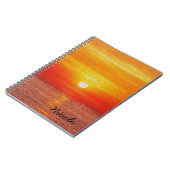 Ocean Sunset Summer Beach Waves Notizblock (Linke Seite)