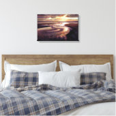 "Ocean Sunset Swirl" Galerie Umhüllte Canvas Print Leinwanddruck (Insitu (Schlafzimmer))