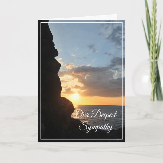 Ocean Sunset Sympathy Card Karte (Vorderseite)