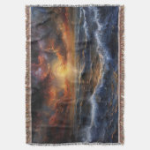 Ocean Sunset Throw Blanket Decke (Vorderseite Vertikal)