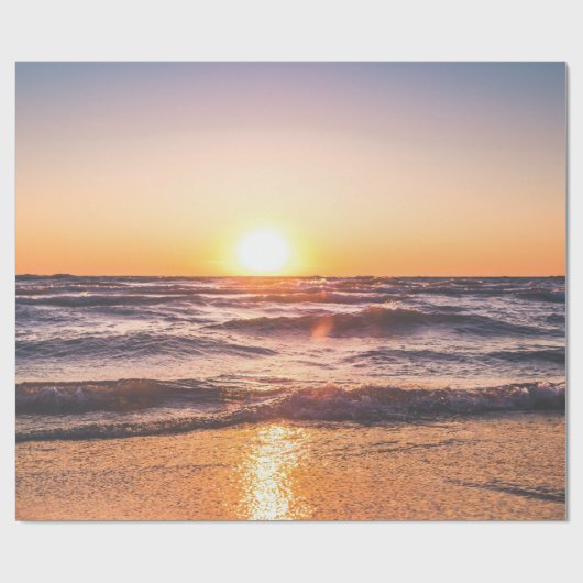 Ocean Sunset Tropical Holiday Geschenkpapier (Flach)