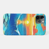 Ocean Sunset Wave Art Case-Mate iPhone Hülle (Rückseite (Horizontal))