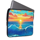 Ocean Sunset Wave Art Laptopschutzhülle (Vorne Rechts)