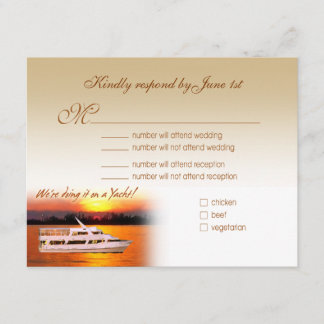 Ocean Sunset Yacht UAWG RSVP Karte
