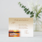 Ocean Sunset Yacht UAWG RSVP Karte (Stehend Vorderseite)