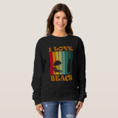 Ocean Surfer Holiday Tropical I Love Beach Summer Sweatshirt (Vorne ganz)