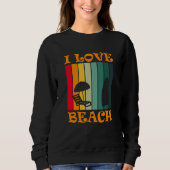 Ocean Surfer Holiday Tropical I Love Beach Summer Sweatshirt (Vorderseite)
