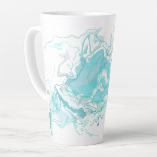Ocean Swirl I Latte Tasse Cup (Linke Ecke)