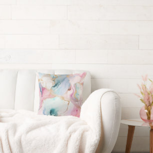 OCEAN SWIRL MARBLE BLUE PILLOW KISSEN