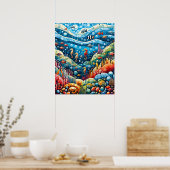 Ocean Tapestry Poster (Küche)