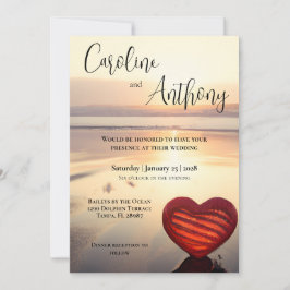 Ocean Theme Beach Hochzeit Einladung