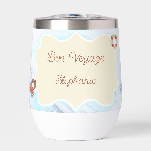 Ocean Theme Bon Voyage Personalized with Name (Vorderseite)