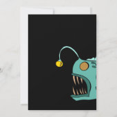 Ocean Theme Boys Birthday Anglerfish O-fish al Einladung (Rückseite)