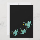 Ocean Theme Boys Birthday Anglerfish O-fish-al Inv Einladung (Rückseite)