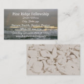 Ocean Theme Business Card, White Text Visitenkarte (Vorne/Hinten)