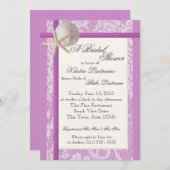 Ocean Theme Lila Polterabend Einladung (Vorne/Hinten)